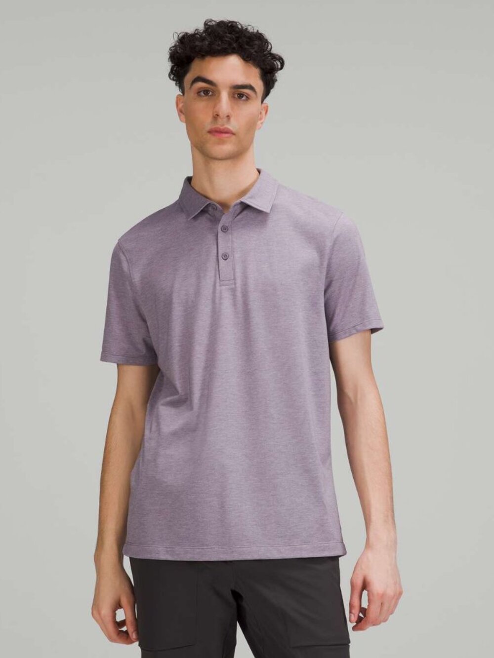 Lululemon Men XL Evolution Polo Shirt Short Sleeve Lavender Performance Golf